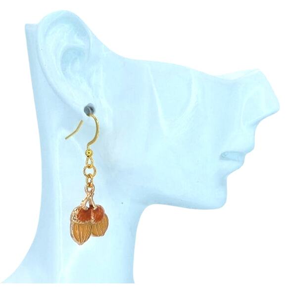 Acorn Earrings Fall Jewelry Thanksgiving Nature Accessory - Picture 3 of 3